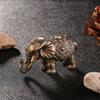 Elephant Brass Elephant Miniatures Brass Lucky Elephant Statue Portable   Desktop