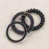 Браслет-кольцо для волос из матового черного прозрачного материала - большой ободок для волос с желеобразным матовым эффектом