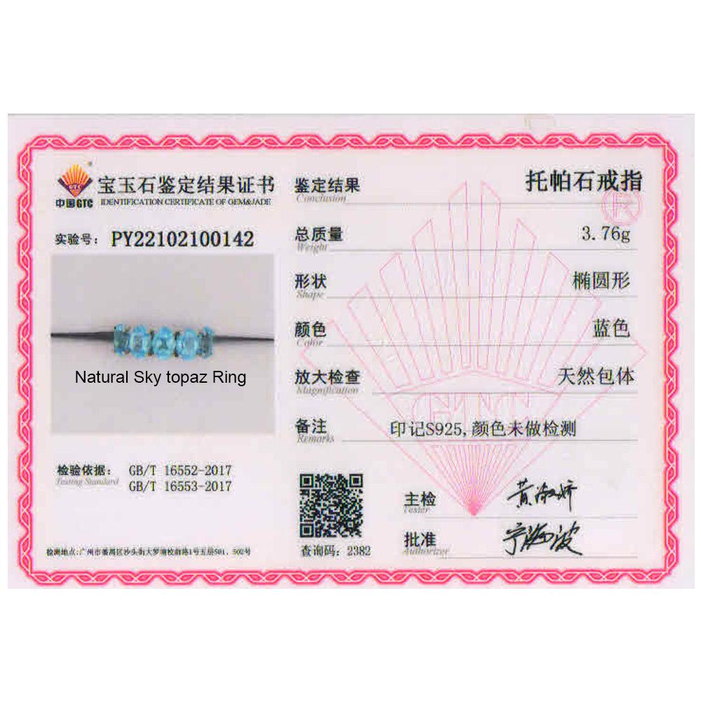 Кольцо с натуральным синим топазом 7*5 мм, твердое серебро 925 пробы, натуральный драгоценный камень, ювелирные украшения для женщин, женские обручальные кольца, подарочный тренд
