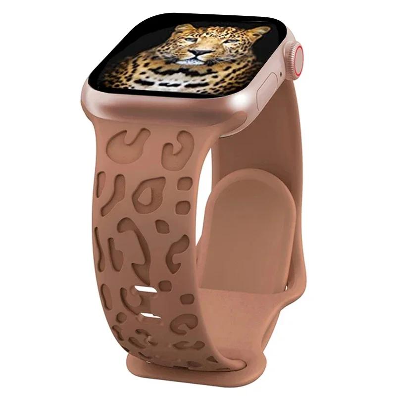 Силиконовый ремешок с гравировкой Для Apple Watch Ремешок 42 мм 44 мм 45 мм 41 мм 49 мм 40 мм браслет correa iwatch Серия 8 9 SE 7 6 5 4 3 Ultra