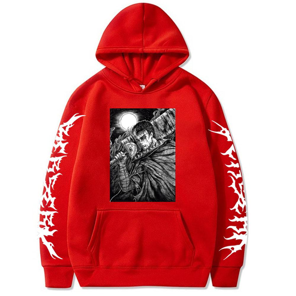 Толстовки с капюшоном в стиле аниме Berserk для мужчин и женщин, повседневная толстовка с капюшоном в стиле аниме, повседневный пуловер Overside Hooide, хип-хоп, унисекс, толстовка Berserk, одежда в стиле аниме