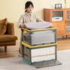 Transparent Storage Bin Foldable Storage Trunk Open Storage Box Home Wardrobe Clothes Organizer Large Capacity Sundries Box