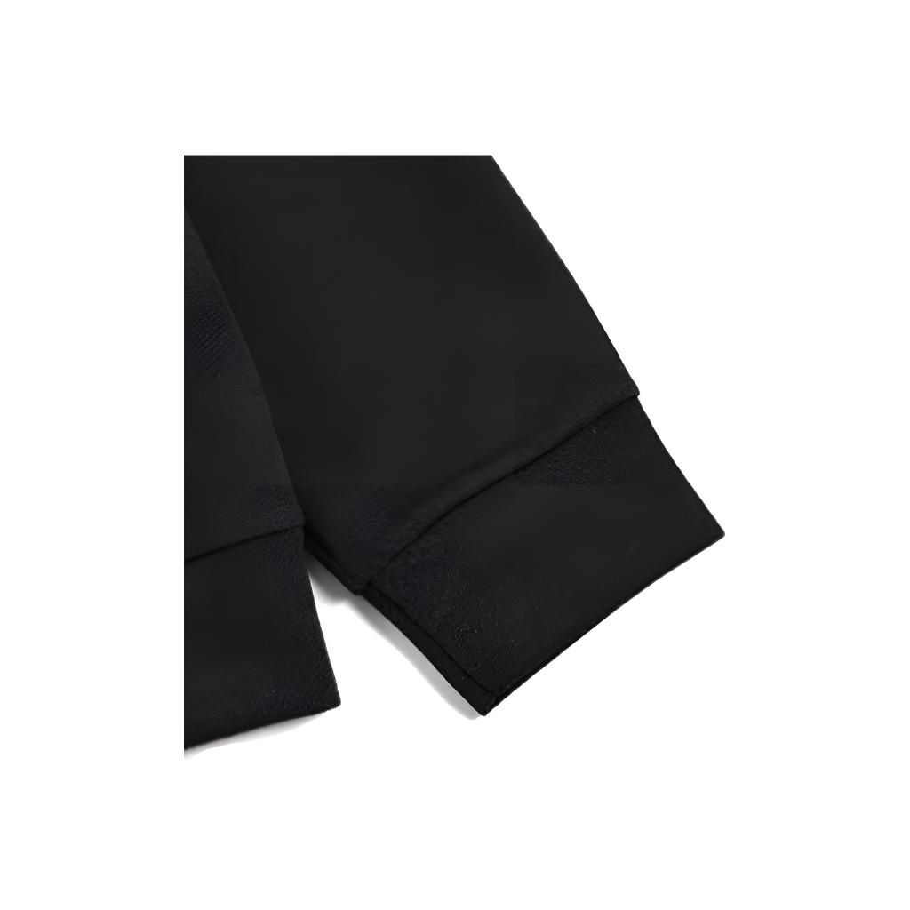 Li Ning Plain Simple Windproof Warm Stand Collar Cardigan Sweatshirt Casual Sports Suit Unisex Sweatshirt Black AWDTD15-1+AKLU881-1