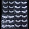 3 Pairs Fluffy Lace White Eyelashes 3D Natural Colored Artificial Vegan Silk Eye Lashes For Cosplay Halloween Makeup Party