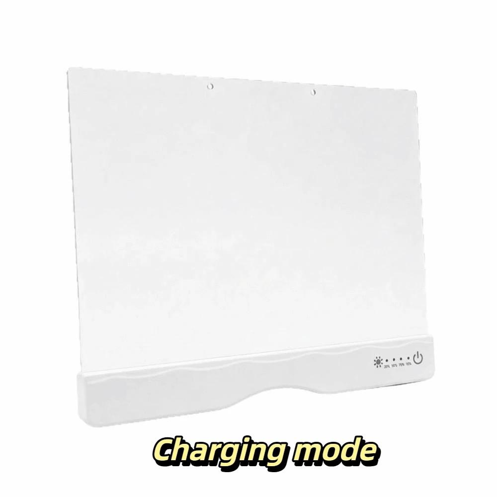 Acrylic Panel Rechargeable Acrylic Message Board Colorful Glow Drawing Board Handwriting
