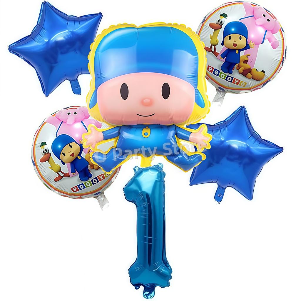 Украшения на День Рождения Pocoyo Одноразовая Посуда Стакан Тарелка Воздушный Шар Баннер Для Детей Подарок Декор для Детского Праздника Товары для Вечеринки Подарок