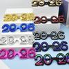 Смешные очки 2026 С Новым годом Очки 2026 Цифровые Очки Солнцезащитные очки с бриллиантовым блеском Костюмный реквизит Рождественская вечеринка Декор