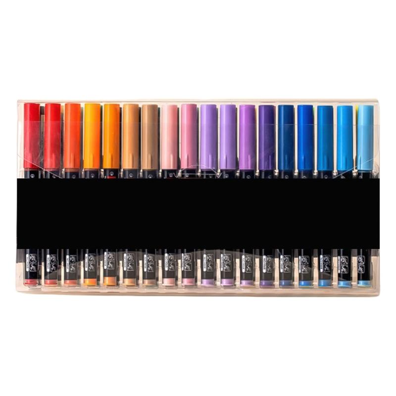 Жидкий акриловый маркер 12/24/36/48 цветов акриловая краска ручка с кистью для рисования на бумаге, дереве, стекле, ткани, металле, камне