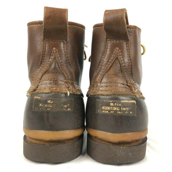 Винтажные короткие ботинки L.L.Bean 70-80-х годов, США, 26.5-27.5, коричневая кожаная обувь(ИСПОЛЬЗОВАЛ)