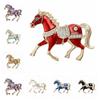 Retro Enamel Rhinestone Horse Brooch Luxury Animal Lapel Pins Zodiac Pin  Party Decoration