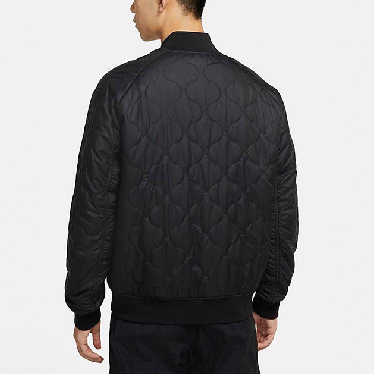 Nike Puffer Jackets Men's Black Baseball Collar Moderate CZ9999-011