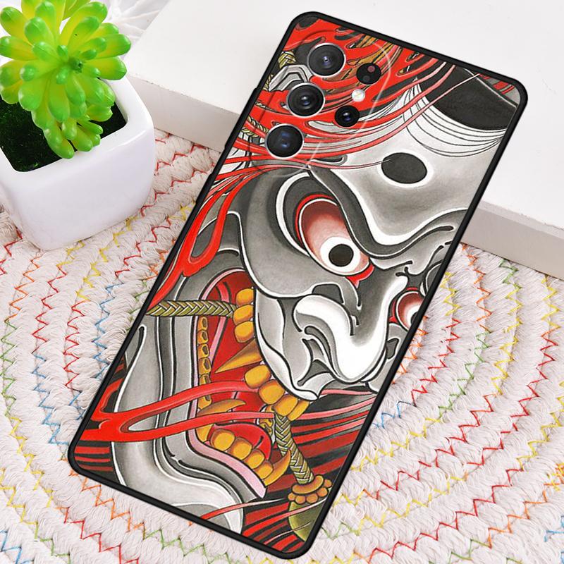 Японская маска демона Они Ханья Самурай Чехол для телефона для Samsung Galaxy note 10 pro S26 S25 S24 S23 S22 S21 Plus Ultra