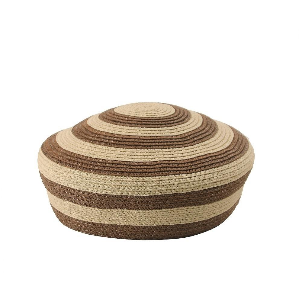 Color Block Dome Cap Paper Straw Sun Hat Brim Hat Straw Top Hat  Daily Wear