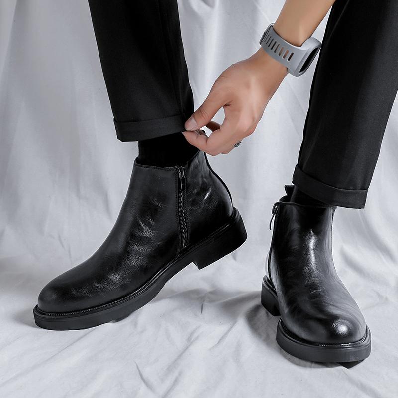 Модные тенденции мужской моды Ботинки Челси Деловые ботинки для свиданий Официальные ботинки для офиса Мягкая подошва Комфортные универсальные плюшевые утепленные ботинки