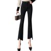 Y2k Black Flare Pants Fashion Ankle-Length Trousers Streetwear Women High Waist Vintage Harajuku Black Micro Flare Casual Pants