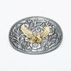 Ретро Пряжка для ремня из цинкового сплава с изображением монгольского орла | Антикварная оловянная отделка | Дизайн с рыцарем