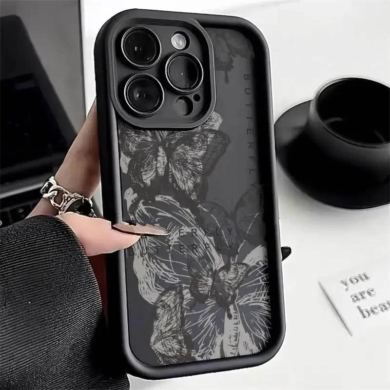 Жидкий силиконовый чехол для iPhone 11 Funda iPhone 15 11 12 13 14 Pro Max XR XSMax 7 8 Plus SE 2020 2022 Защита камеры Мягкая крышка