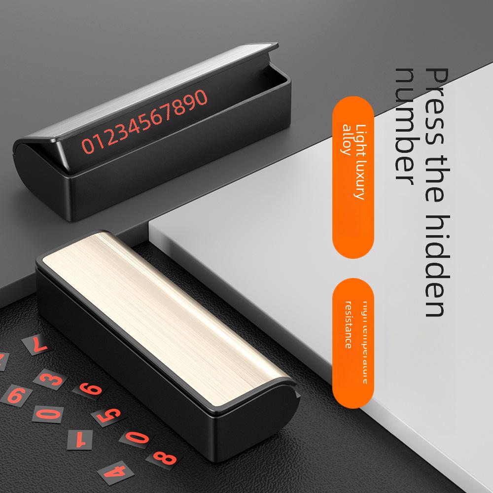 Metal Car Temporary Parking Sign with Hidden Phone Number and Sunscreen Protection