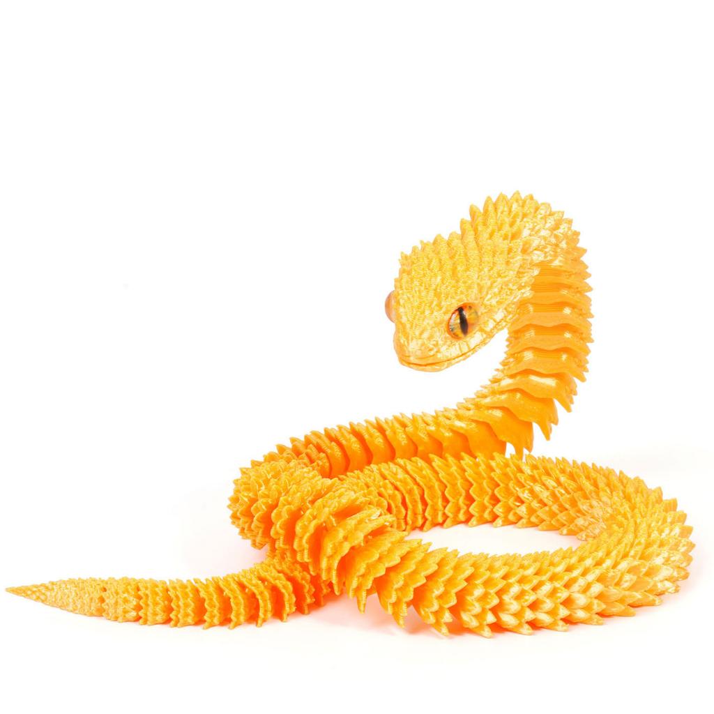 30/40Cm 3D Printed Snake Toys Funny Rotatable Articulated Printed Snake Craft Ornament Simulation Animal Home Desktop Ornament
