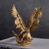 American Style Eagle Statue Resin Golden Eagle Figurines Animal Model Art Ornament Home Office Desktop Decoration Accessories