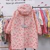 Japanese-Style Lightweight Children's Raincoat for Boys and Girls, Kindergarten Kids, and Elementary School Students, Full-Length Reflective Rain