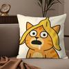 fashing cat funny party pattern Pillow Case Silky elegant Comfort Sofa Bed Invisible zipper