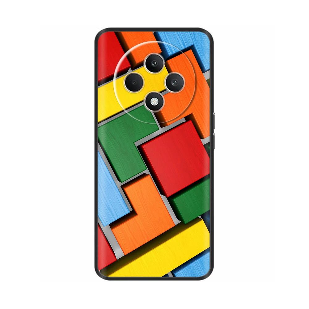 Чехол для Oppo Reno12 F CPH2687 Чехол Милое Сердечко Мягкий Черный Силикон Защитные Чехлы для Reno 12F Reno12F 5G 2024 Fundas