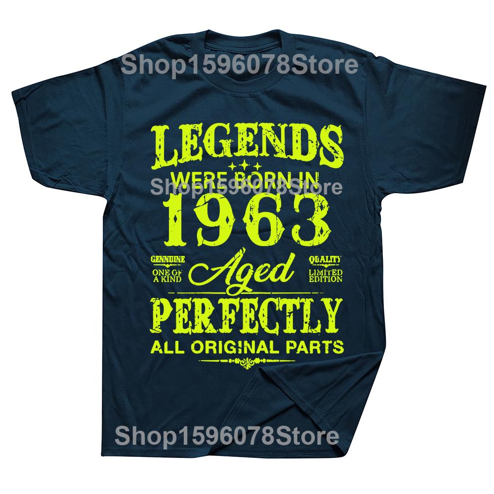 Novelty Vintage 1963 Funny 62 Years Old T Shirts Graphic Streetwear Short Sleeve Birthday Gifts Summer T-shirt Mens Clothing