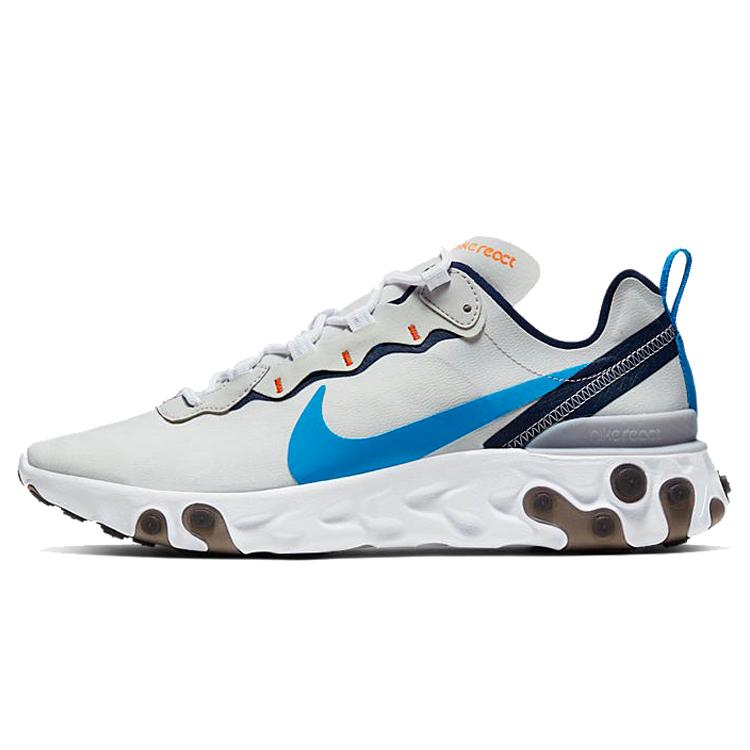 Nike React Element 55 'Clear Blue' (Unisex) Vast Grey / White / Light Silver Grey / Clear Blue Running Shoes CZ3595 041
