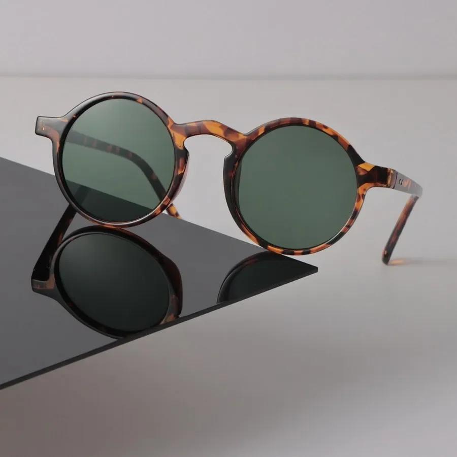 Круглые солнцезащитные очки Леопард Женские Мужские Ретро Роскошные Женские Мужские Зеркальные Прозрачные Дизайнерские Очки Бренд Черные Солнцезащитные Очки