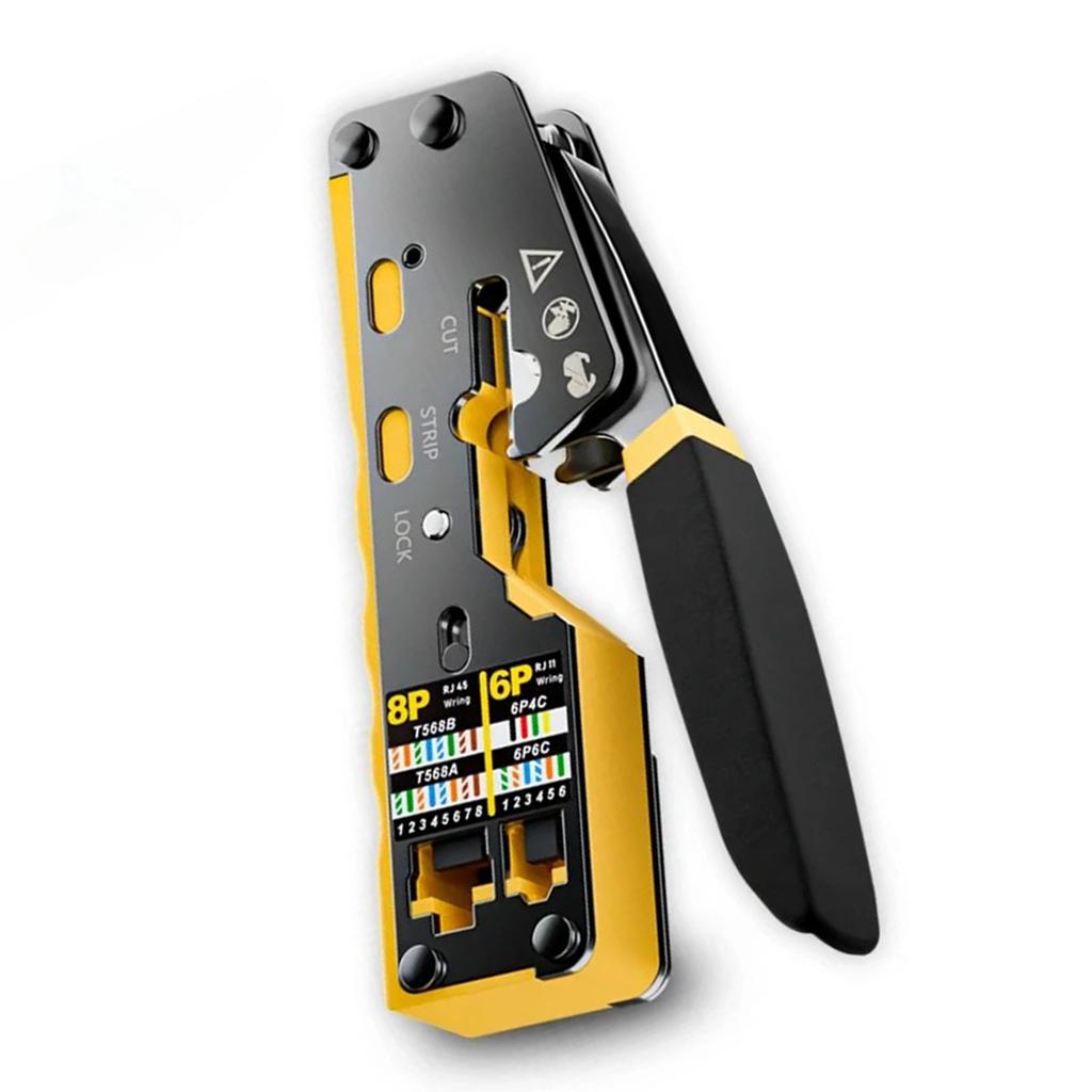 Инструмент для обжима проводов RJ45 Все в одном Проходной Кримпер для проводов Плоскогубцы из высокоуглеродистой стали для кабеля RJ45 Ethernet Cat6 Cat5 Cat5e
