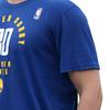 Nike Футболка баскетбольная с коротким рукавом NBA Warriors Curry Letter с геометрическим узором, мужская, синяя AA2322-495