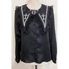 Victorian Gothic Lolita Blouses Japanese Sweet Lace Ruffles Embroidery Sailor Collar Shirt Women Punk Style Y2k Long Sleeve Tops