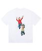 Fun Cartoon Character Print Pattern T-shirt Fashion Trend Short Sleeve Crew Neck Casual Loose Street Wear Unisex Sports T-shirt