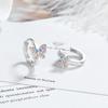 Bow Earrings Colored Zircon Ear Buckles Women'S New Ear Jewelry