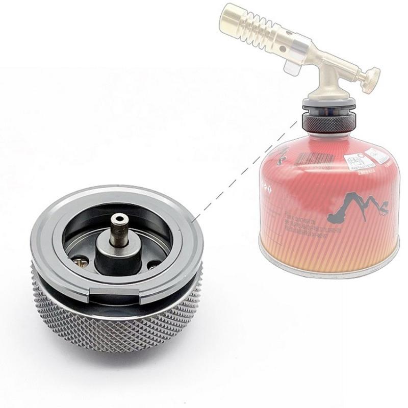 Universals Outdoor Gas Tanks Adapter Stove Conversion Head Flat to Cartridge Gas Cylinders Converter Easy to Install