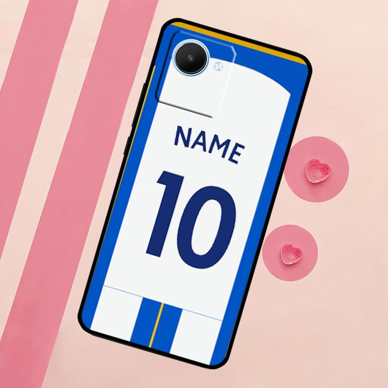 Чехол с индивидуальным футбольным номером для Realme C33 C55 C30 C31 C35 C53 C11 C15 C25s C21Y GT Neo 5 3T 2T 9 10 11 Pro Plus