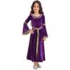 Girls Medieval Princess Costume Renaissance Costume Robe Retro Gown Dress for Halloween Cosplay Dress Up