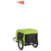 Dog Bike Trailer in Green and Black Oxford Fabric & Iron