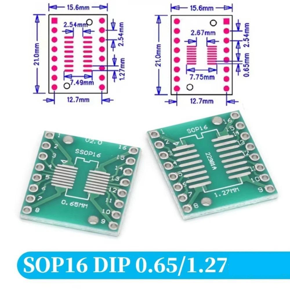 10Pcs Through-Hole Interface Patch Adapter Board Stable Soldering PCB Adapter Board IC Testing