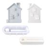 Castle House Candlesticks Resins Moulds Snow House Candle Holder Silicone Molds DIY Castings Moulds for Home Decorations