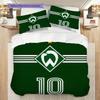 Постельное белье с узором SV Werder Bremen Комплект одеял Покрывало Наволочка Домашний Декор Подарок на День Рождения (1 пододеяльник + 2 наволочки, без наполнителя)