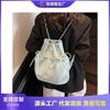 Premium Sense Niche Backpack Women's Large-capacity New Fashion Chain Bucket Bag Casual Small Backpack