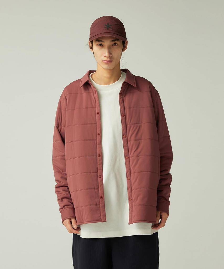 Snow Peak Flexible Insulated Shirt Long Light Size for Men and Women SW-25AU003, Sleeve, Brown, L,