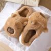 New Family of Three Plush Home Shoes Parent-child Winter Cute Capybara Cotton Slippers Men and Women