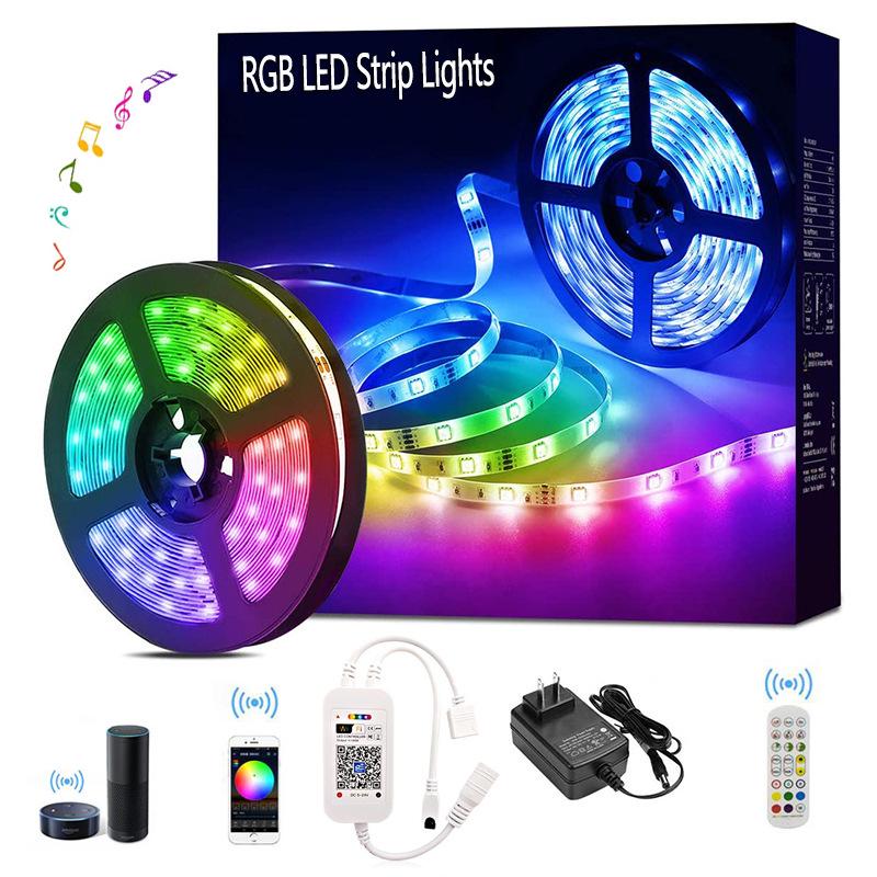 Умная RGB LED лента 2024 года с Bluetooth и управлением музыкой - Семицветный набор для подсветки телевизора