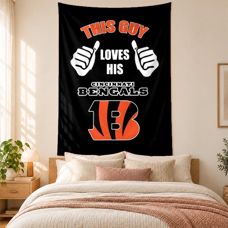Cincinnati Bengals Tapestry highquality for decorating living room bedroom dorm walls ideal as bedroom wallart orholiday gift
