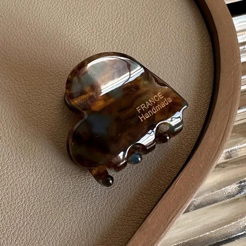 Французский Стиль Женщина Изысканная Версия Маленькие Ацетатные Милые Заколки-Клешни для Волос Барретты Леди Модные Боковые Зажимы Аксессуары для Волос для Девочек