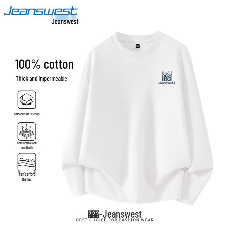 Мужская футболка с длинным рукавом из чистого хлопка Jeanswest