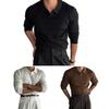 Весна Осень Мужской Верхний Трикотажный Нитка Slim Fit Пуловер Отложной Воротник Длинные Рукава Эластичный Чистый Цвет